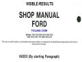 Ford Tractor 1100 2112 Workshop Manual