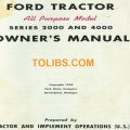 Ford 4000 Tractor User Handbook Manual