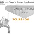 1960 Ford Tractor 501 Offset Owner’s Manual