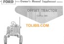 1960 Ford Tractor 501 Offset Owner’s Manual
