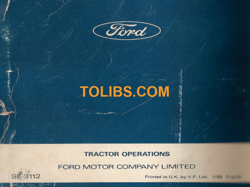 Ford Tractor 2000 / 3000 / 4000 / 5000 Operator’s Manual