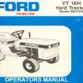 Ford Tractor YT16H Yard Operators Manual