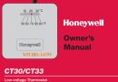 Honewywell CT30/CT33 Low Voltage Thermostat User Guide