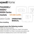 Honewywell Pro 1000 Horizontal Non-Programmable Thermostat Manual & support