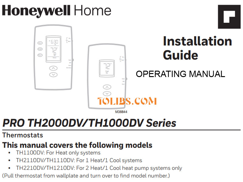 Honeywell Pro 2000 Vertical Programmable Thermostat Manual & Support
