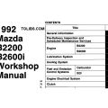 1992 Mazda B2200, B2600i Workshop Manual