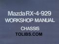 Mazda RX-4-929 WORKSHOP MANUAL (Chassis)
