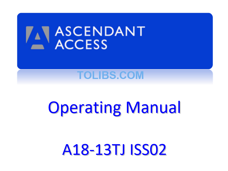 Nissan Cabstar Ascendant A18 13TJ Operator Manual