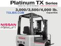 Nissan Forklift Platinum TX Series 3,000 3,500 4,000 lb Capacities Specifications